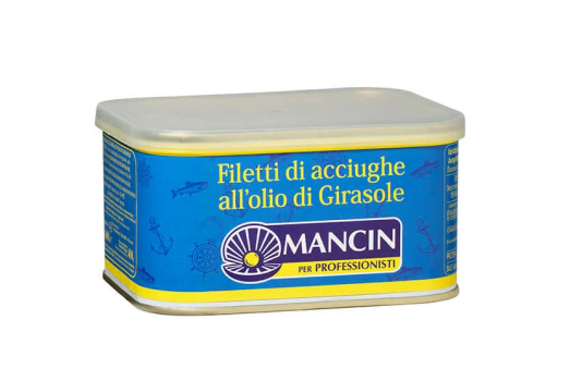Анчоусы филе в подсолнечном масле Mancin, 600 гр